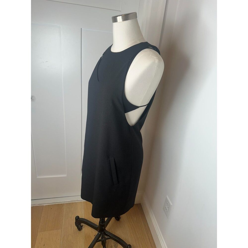 T by Alexander Wang Black Sleeveless Mini Shift Dress with Cutout Back – Sz 2